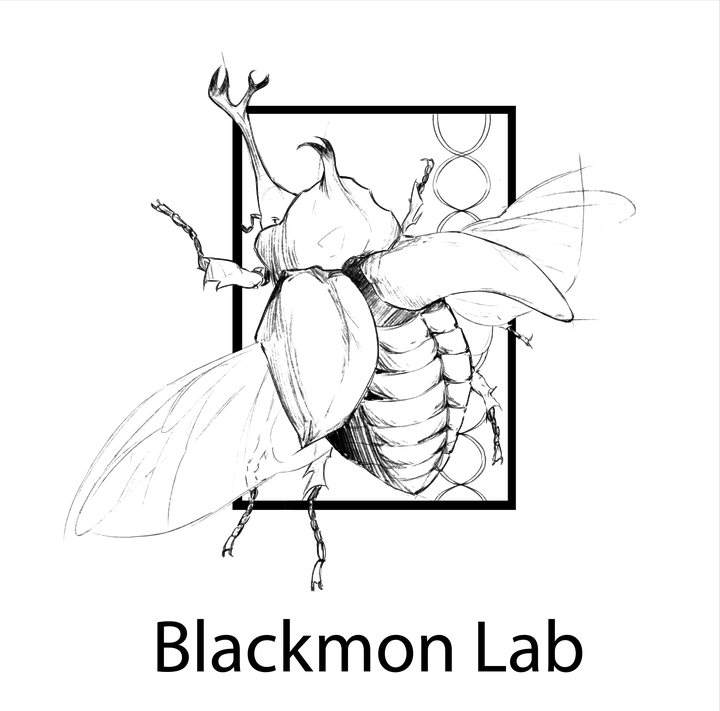 Blackmon Lab logo with beetle illustration